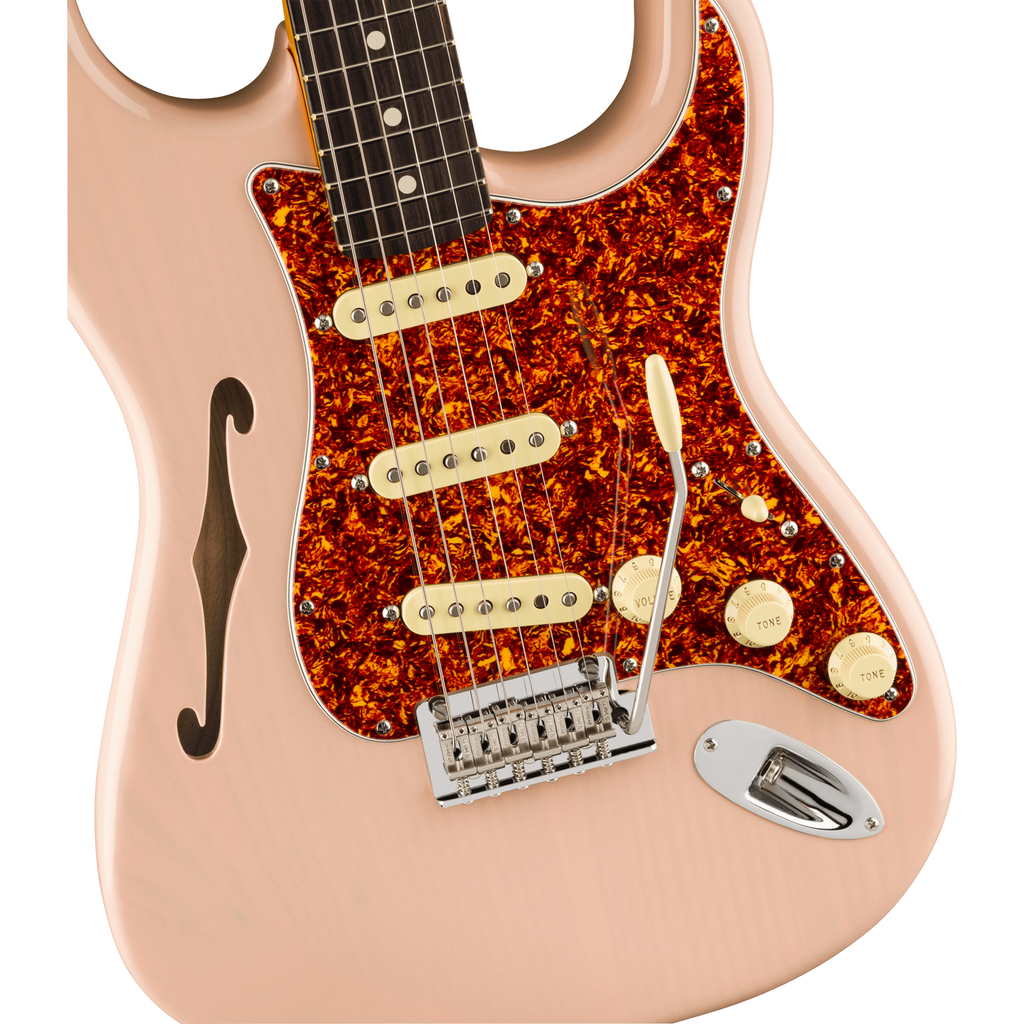 Fender American Professional II Stratocaster Thinline - Transparent Shell Pink - View 5 | MusicMarket