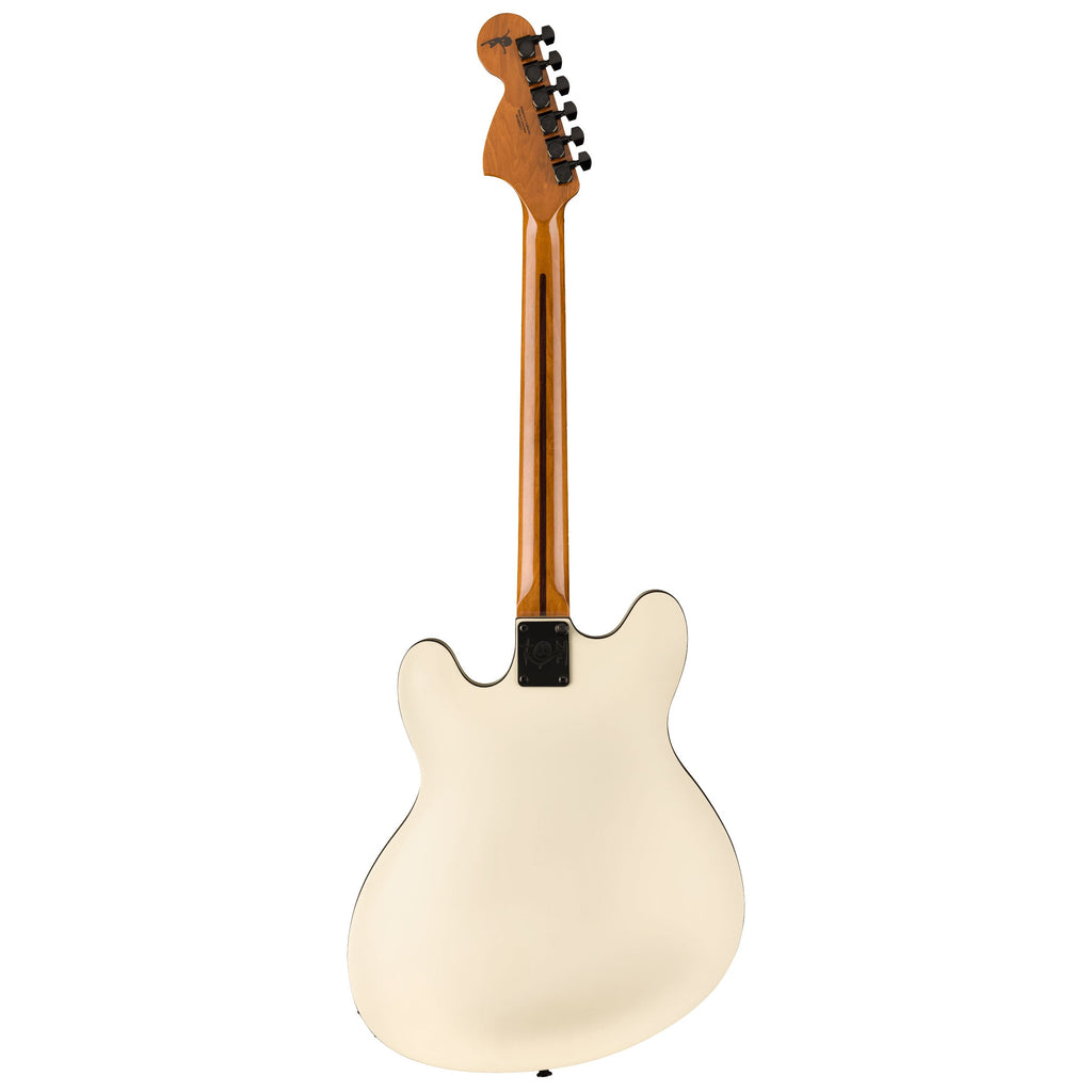 Fender Tom DeLonge Starcaster Semi-Hollow Electric Guitar - Satin Olympic White - View 3 | MusicMarket