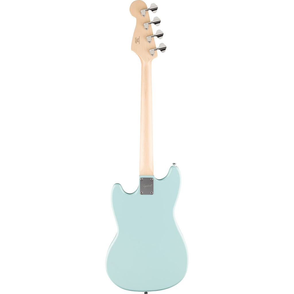 Squier Sonic Bronco Bass - Laurel Fingerboard, White Pickguard, Daphne Blue - View 3 | MusicMarket