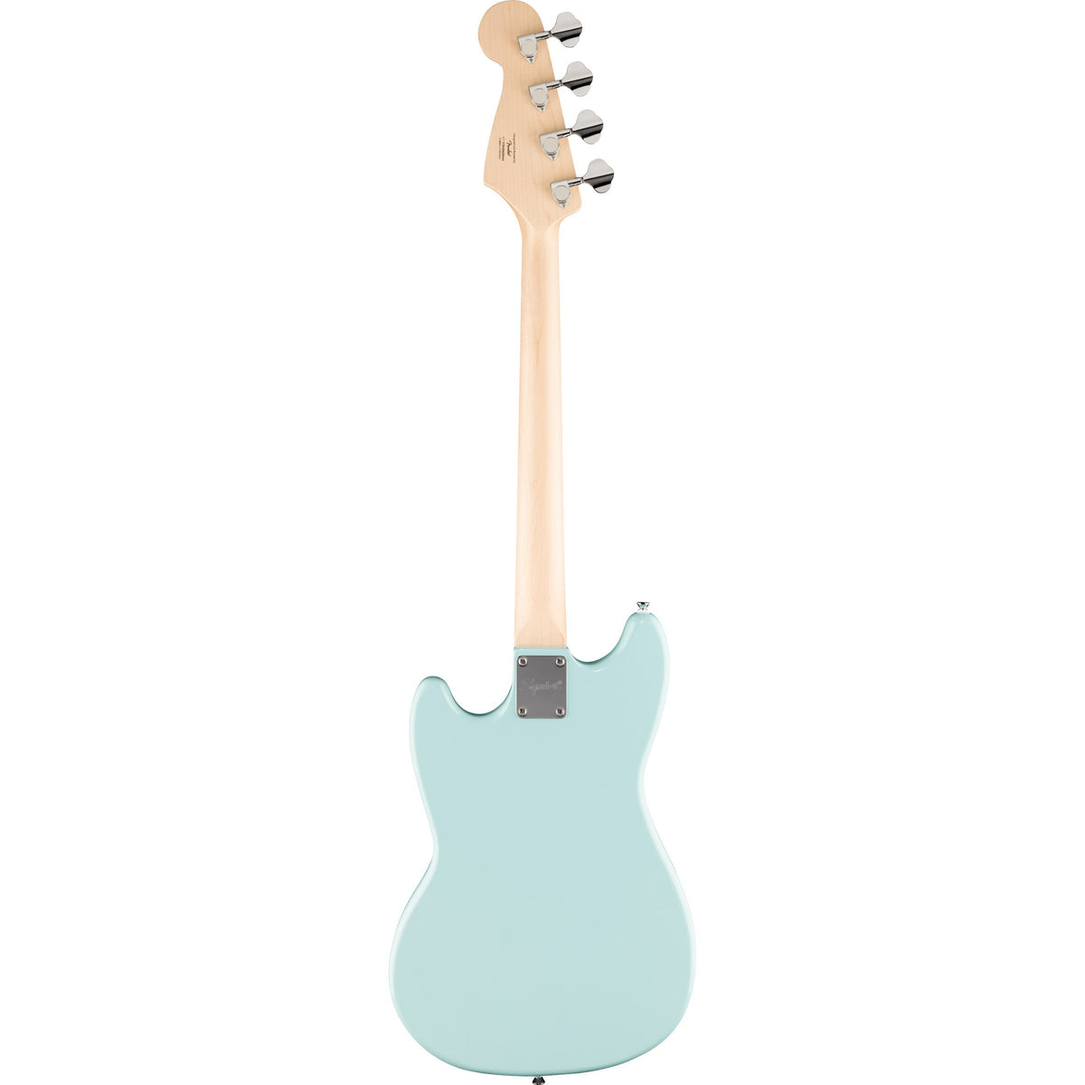 Squier Sonic Bronco Bass - Laurel Fingerboard, White Pickguard, Daphne Blue - View 3 | MusicMarket