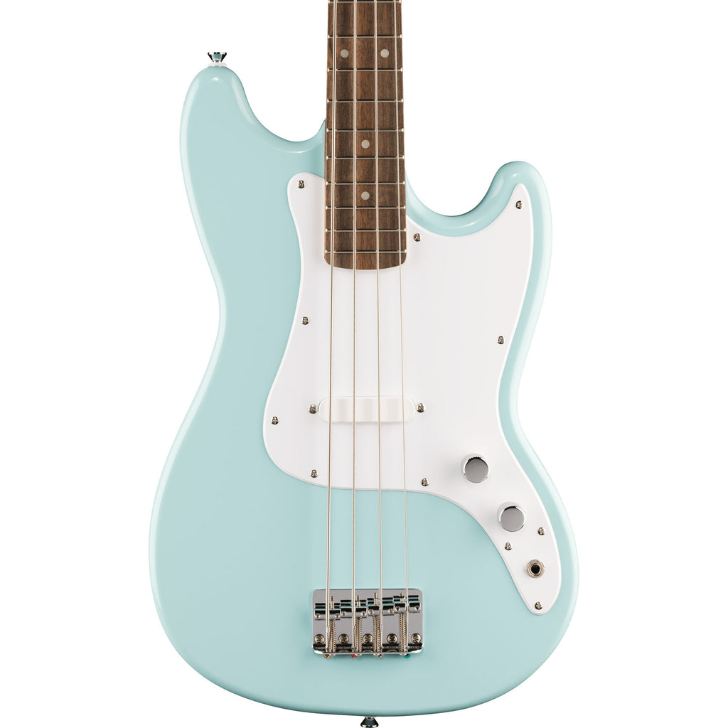 Squier Sonic Bronco Bass - Laurel Fingerboard, White Pickguard, Daphne Blue - MusicMarket