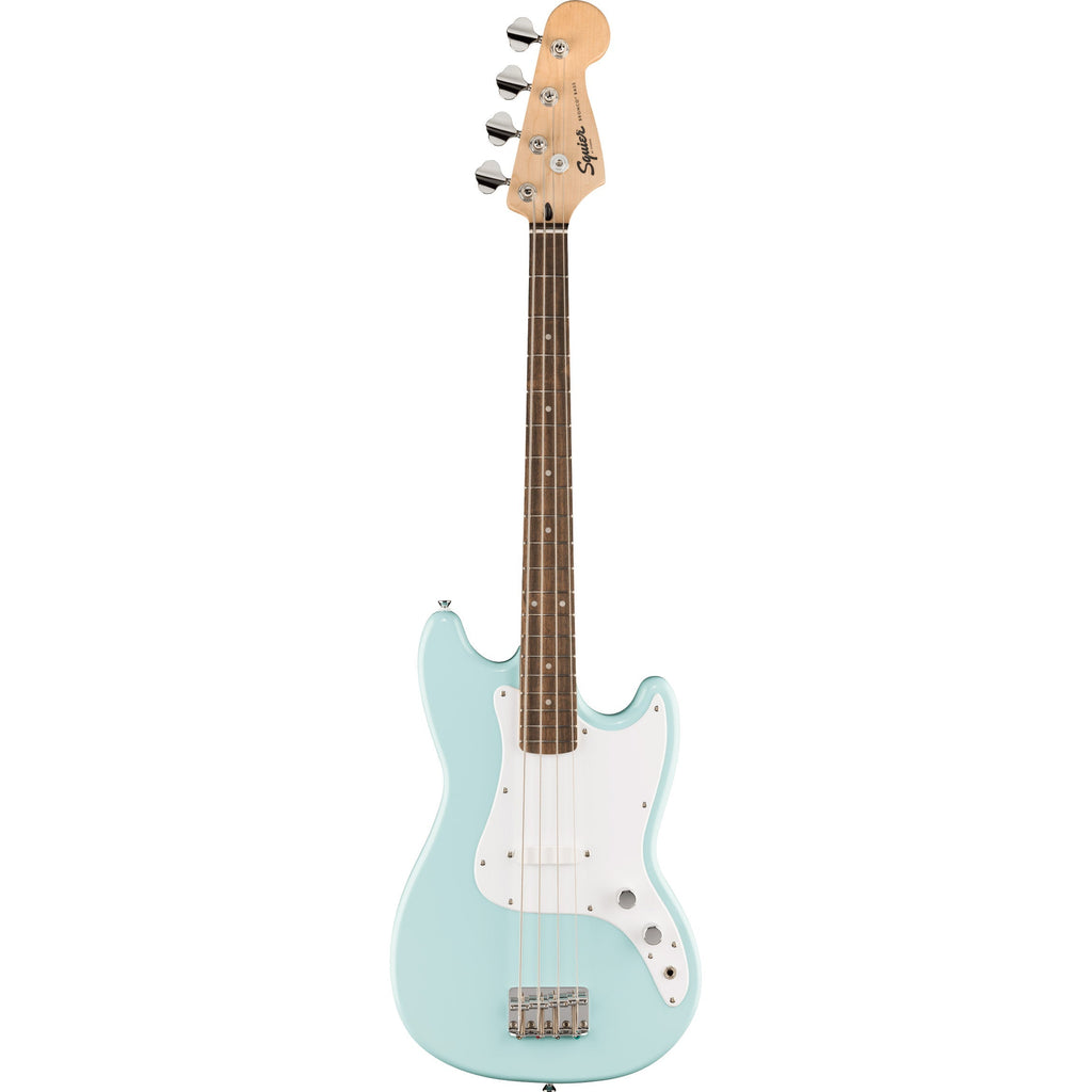 Squier Sonic Bronco Bass - Laurel Fingerboard, White Pickguard, Daphne Blue - View 2 | MusicMarket