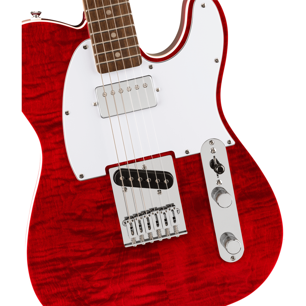 Squier Affinity Series Telecaster FMT SH Electric Guitar - Laurel Fingerboard, Crimson Red Transparent - View 6 |