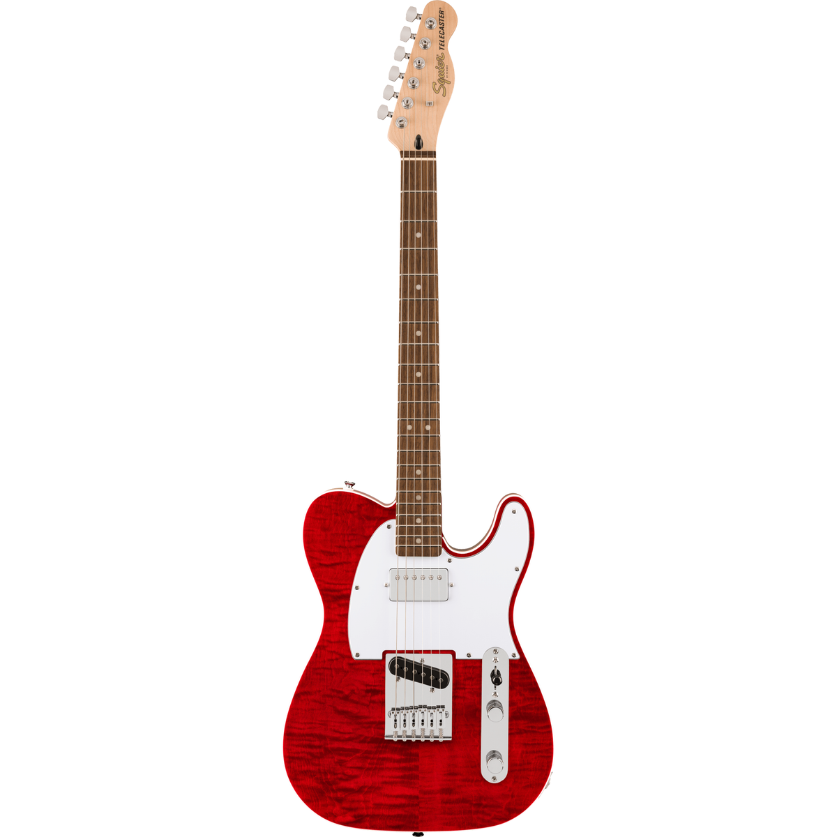 Squier Affinity Series Telecaster FMT SH Electric Guitar - Laurel Fingerboard, Crimson Red Transparent - View 2 |
