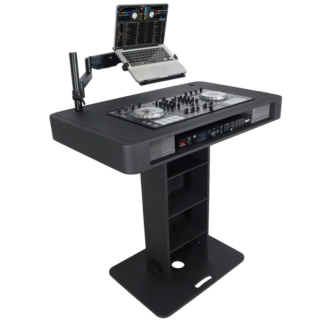 ProX XZF-DJCTBL Control Tower DJ Podium for Pioneer DDJ-REV7 XDJ-XZ FLX10 RANE Four - Black Finish - View 9 |