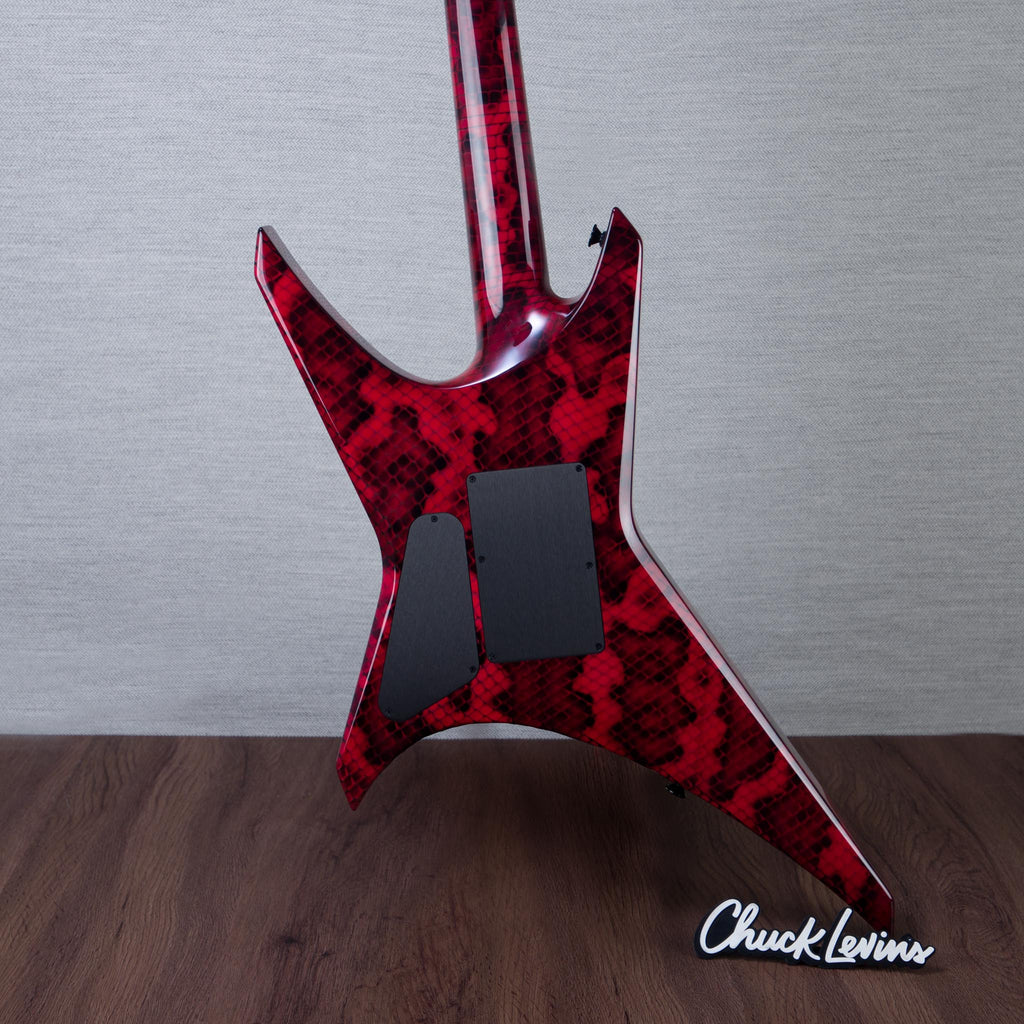 Jackson Custom Shop Warrior Electric Guitar - Snake Skin Red - #J11248 - View 5 | MusicMarket