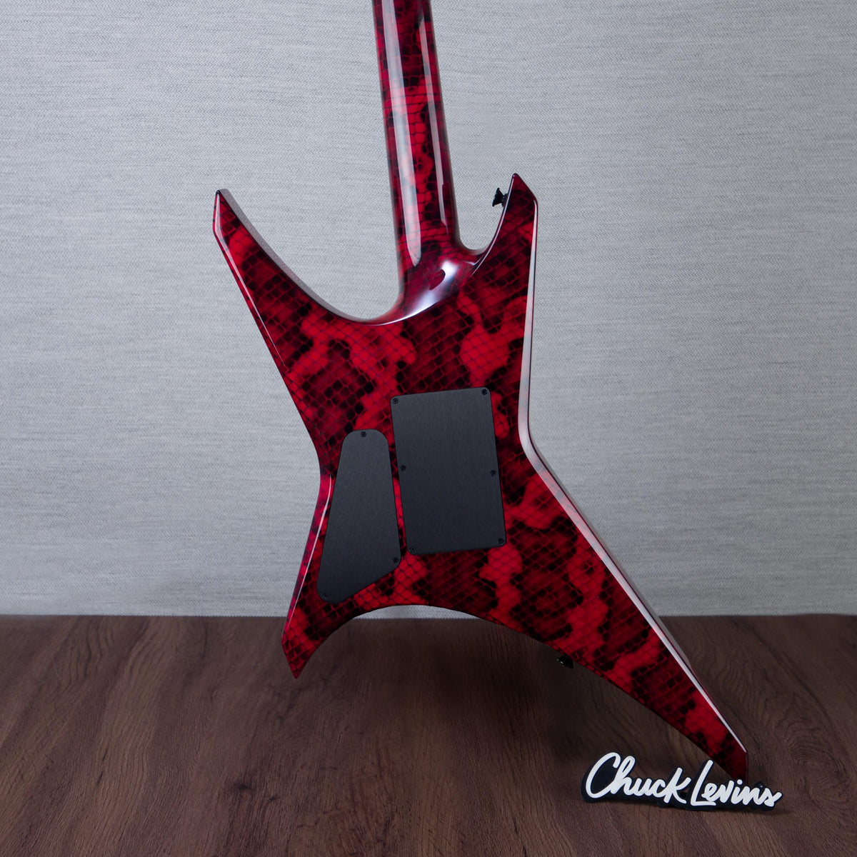 Jackson Custom Shop Warrior Electric Guitar - Snake Skin Red - #J11248 - View 5 | MusicMarket