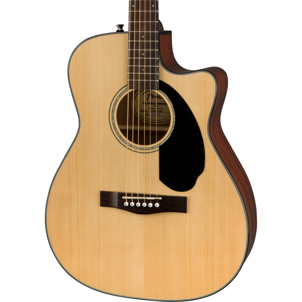 Fender CC-60SCE Concert Acoustic Electric Guitar - Walnut Fingerboard, Natural - MusicMarket