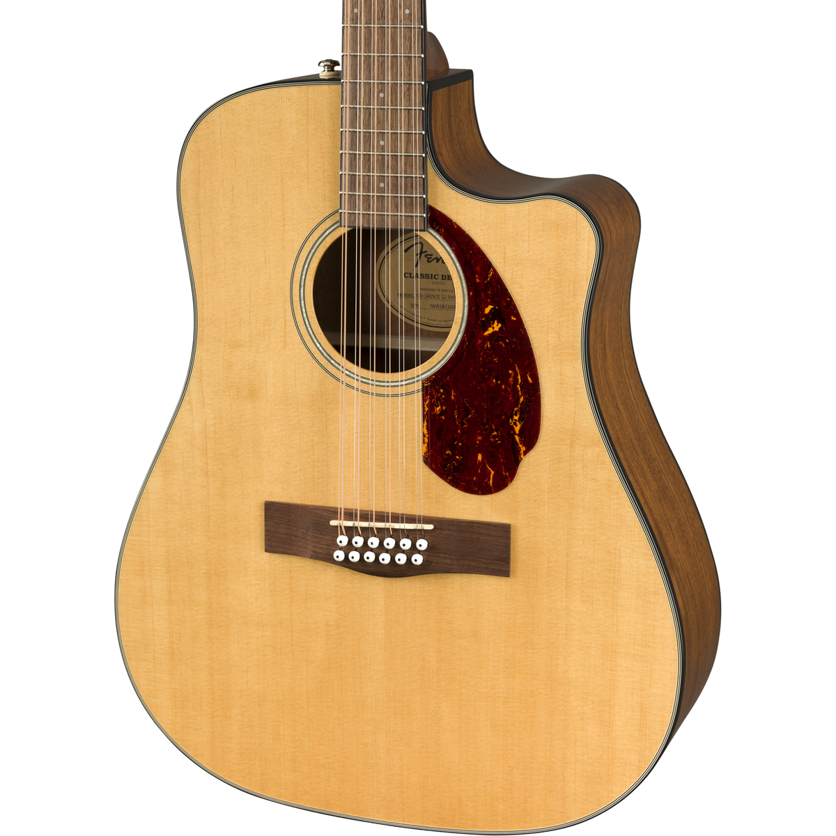 Fender CD-140SCE 12-String Acoustic Electric Guitar -Walnut Fingerboard, Natural - MusicMarket