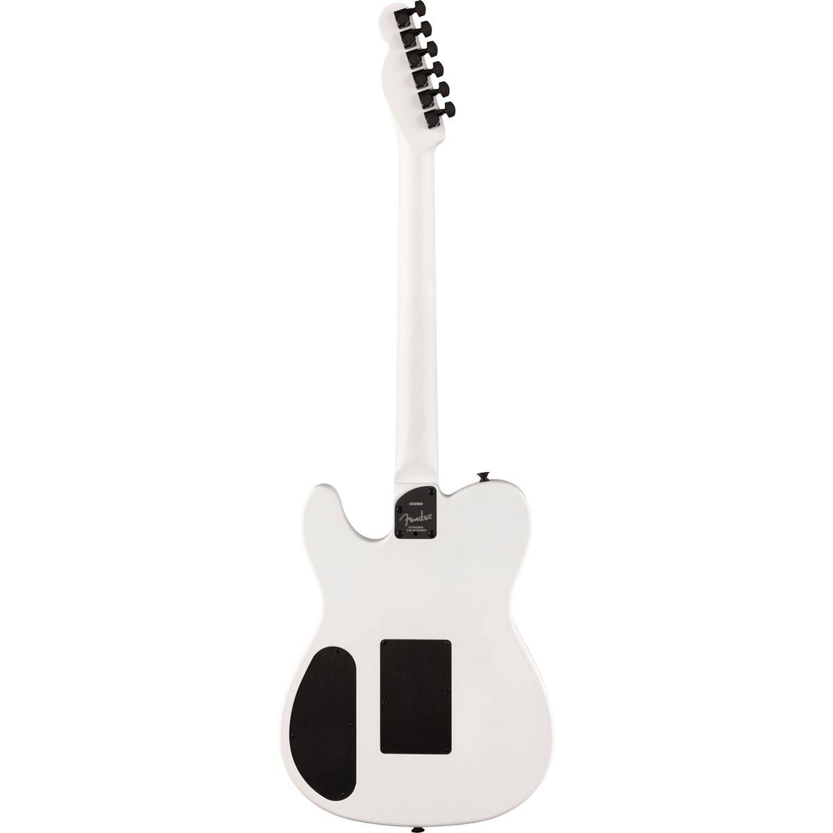 Fender Jack White Triplesonic Acoustasonic Telecaster - Satin Arctic White w/ Black Top - View 3 | MusicMarket