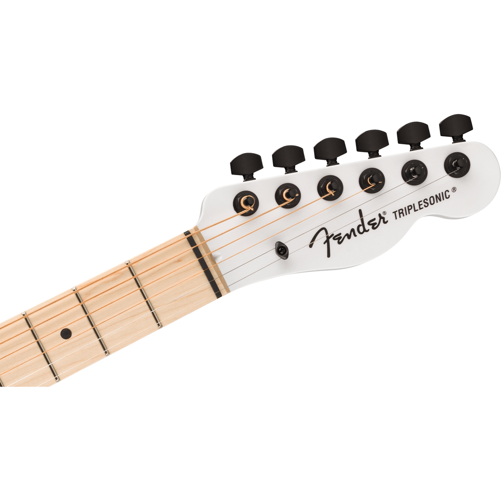 Fender Jack White Triplesonic Acoustasonic Telecaster - Satin Arctic White w/ Black Top - View 5 | MusicMarket