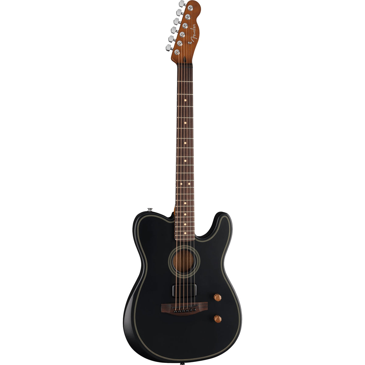Fender Acoustasonic Standard Telecaster Acoustic-Electric Guitar - Black - View 2 | MusicMarket