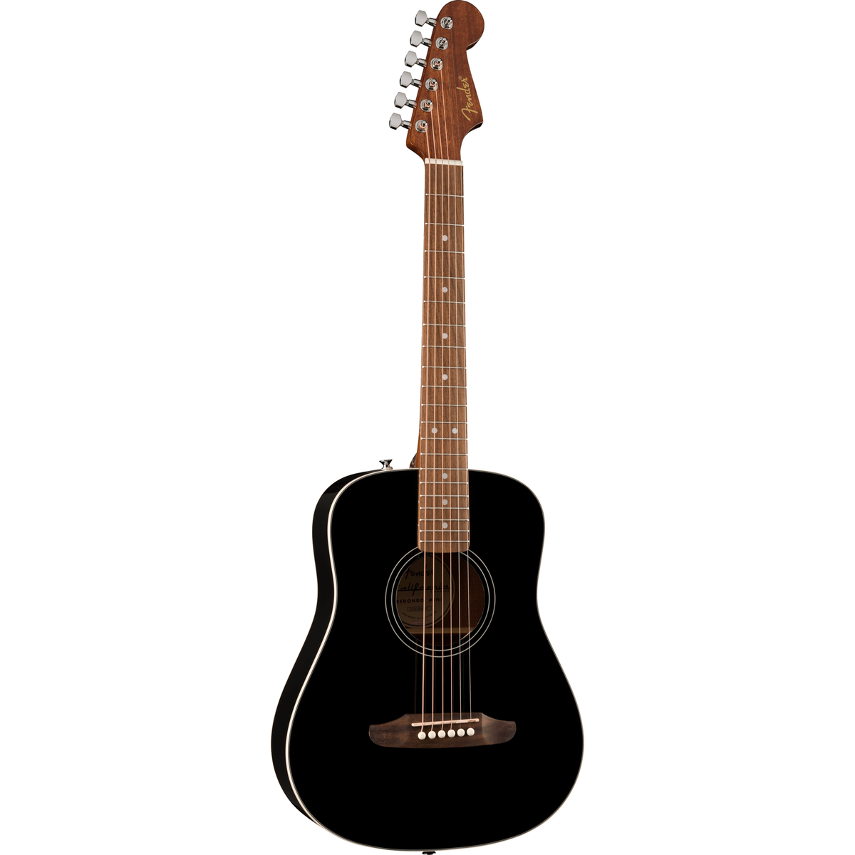 Fender California Standard Redondo Mini Acoustic Guitar - Spruce Top, Black - View 4 | MusicMarket