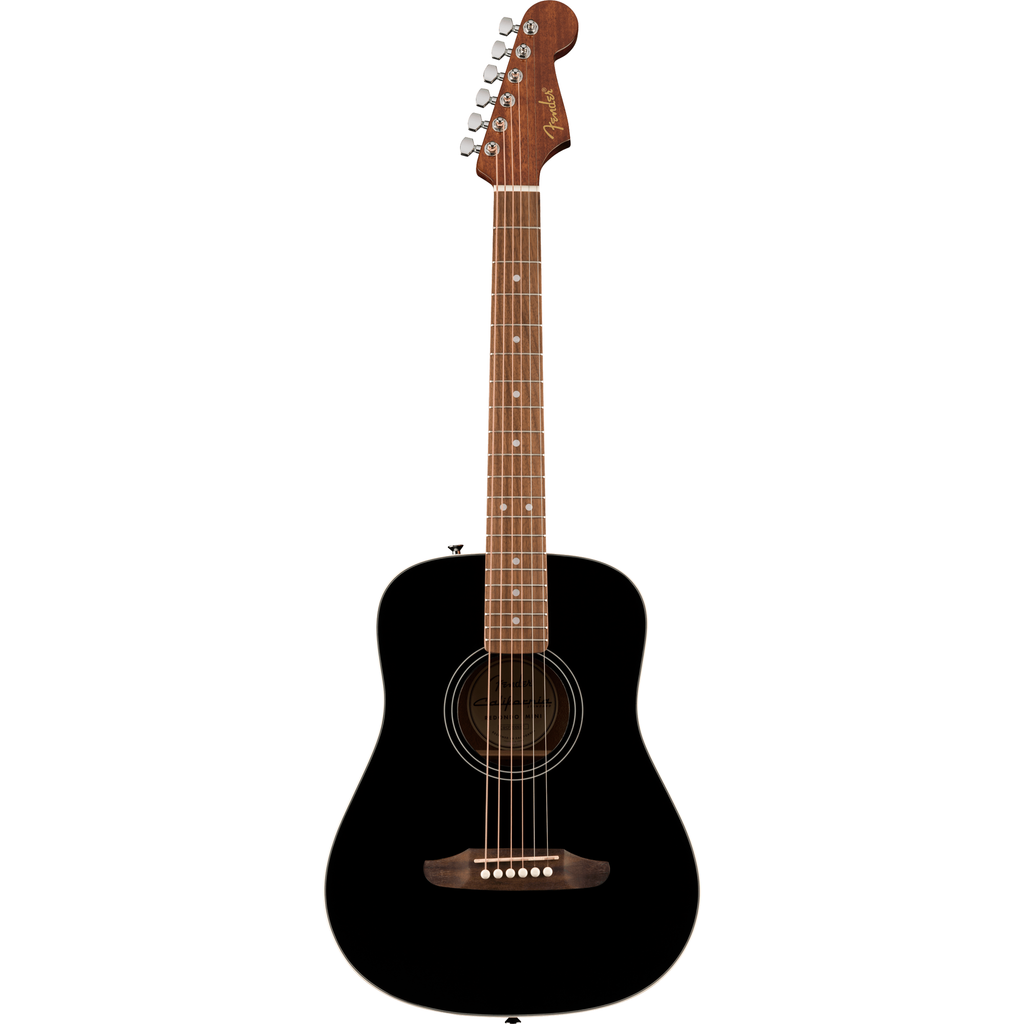 Fender California Standard Redondo Mini Acoustic Guitar - Spruce Top, Black - View 2 | MusicMarket
