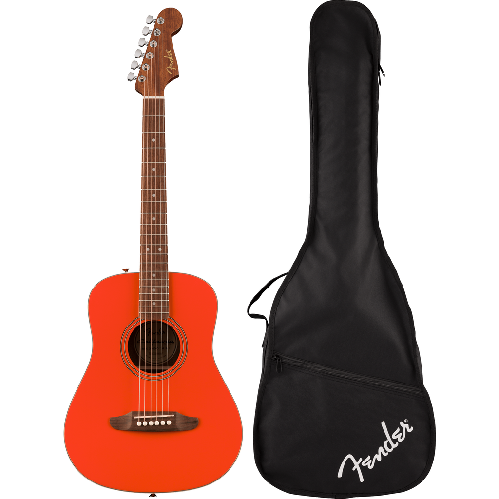 Fender California Standard Redondo Mini Acoustic Guitar - Spruce Top, Fiesta Red - View 7 | MusicMarket
