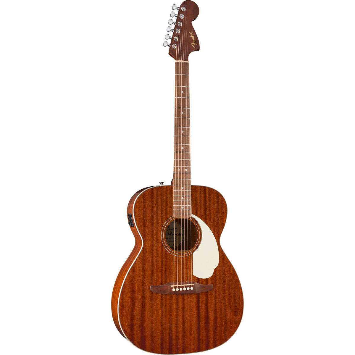 Fender California Standard Monterey E Acoustic Electric - Ivory Pickguard, Natural Sapele - View 2 | MusicMarket