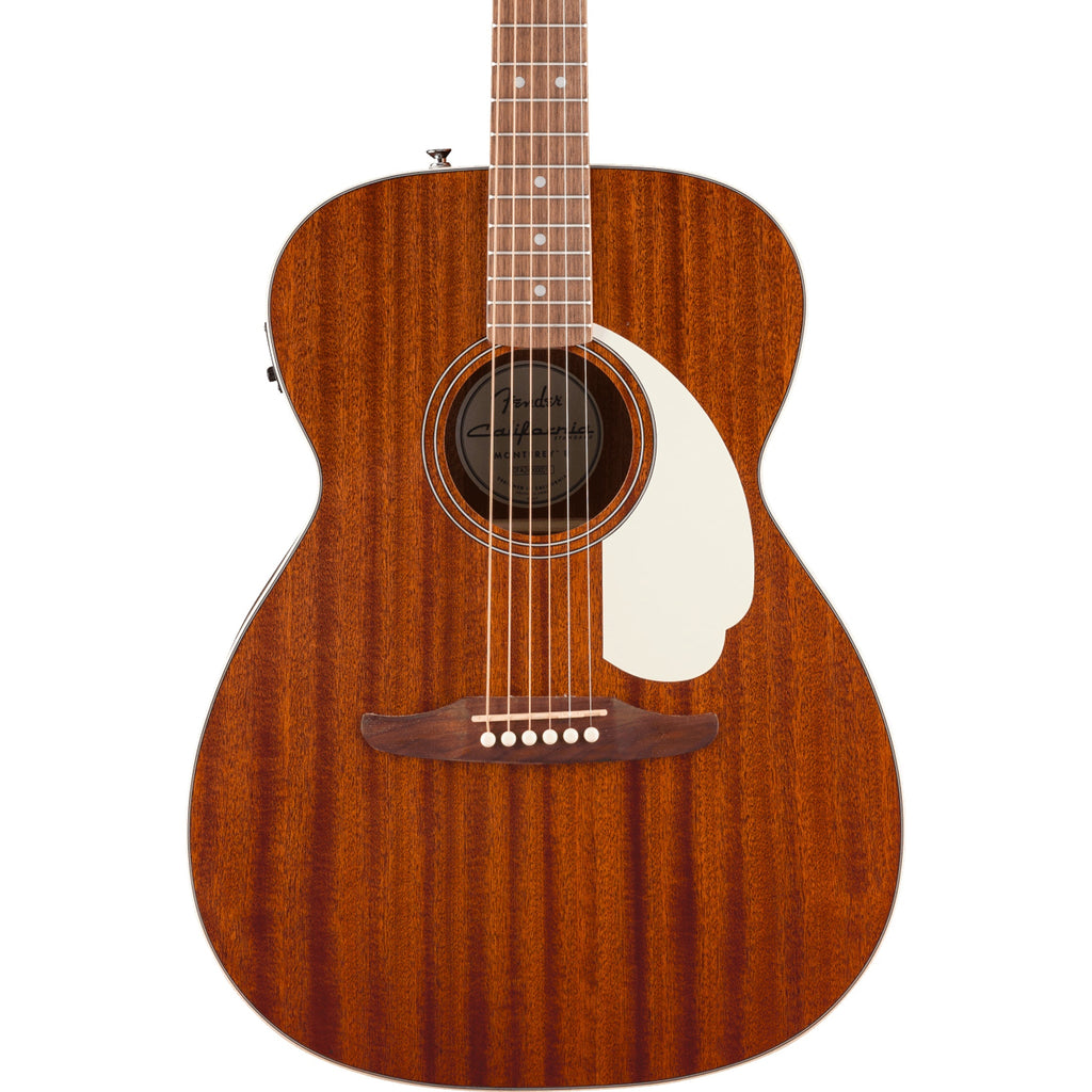 Fender California Standard Monterey E Acoustic Electric - Ivory Pickguard, Natural Sapele - MusicMarket