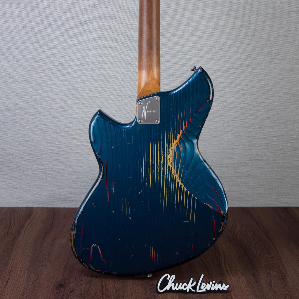 Novo Guitars Serus J Electric Guitar - FOF Lake Como Blue over 64 3-Tone Burst - #26097 - View 5 | MusicMarket