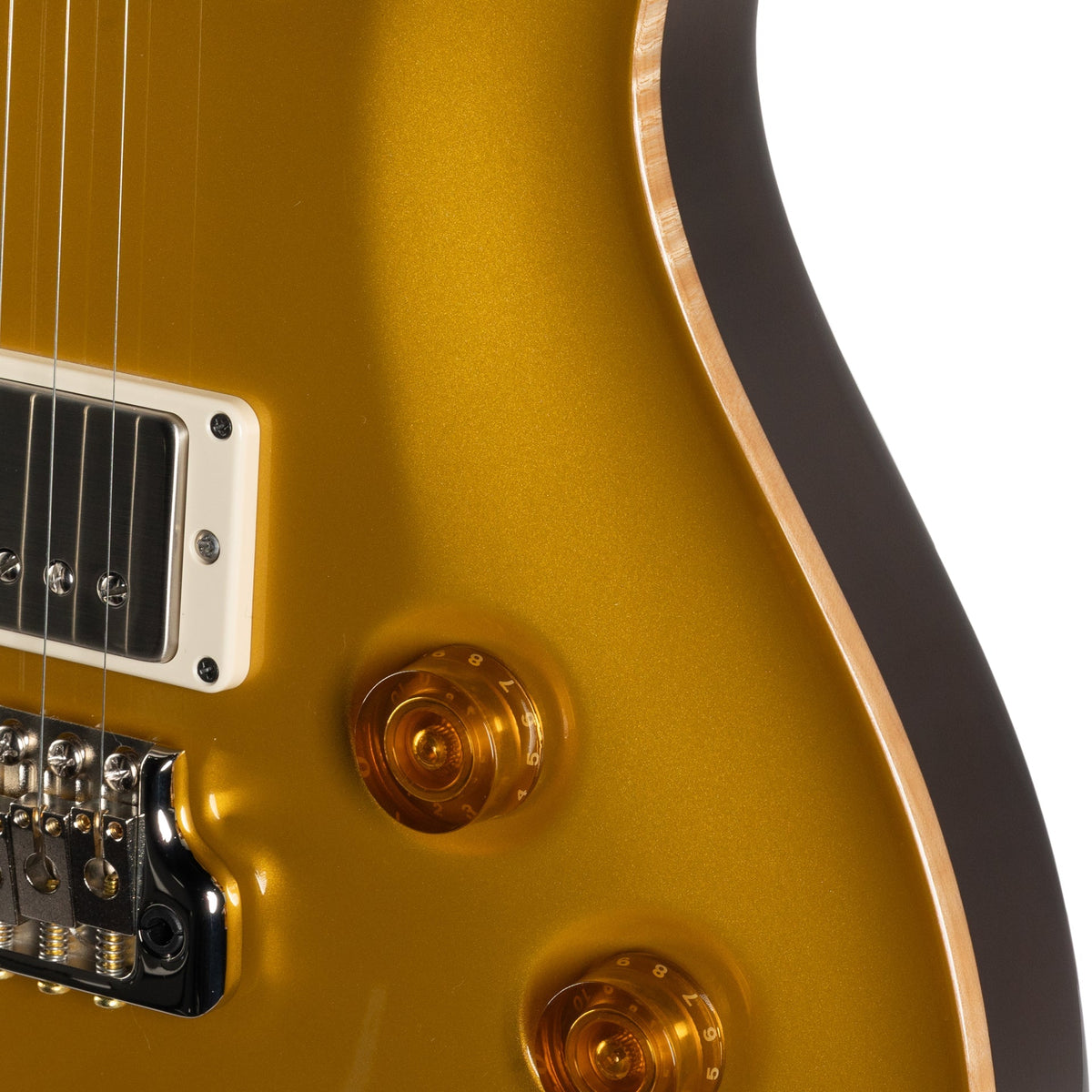 PRS DGT Electric Guitar with Moons Inlay, Gold Top - View 9 | MusicMarket