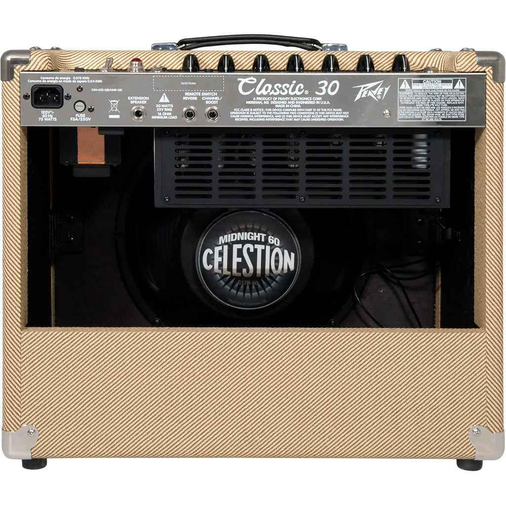 Peavey Classic® 30 1x12 Tube Combo Amp, Tweed - View 4 | MusicMarket