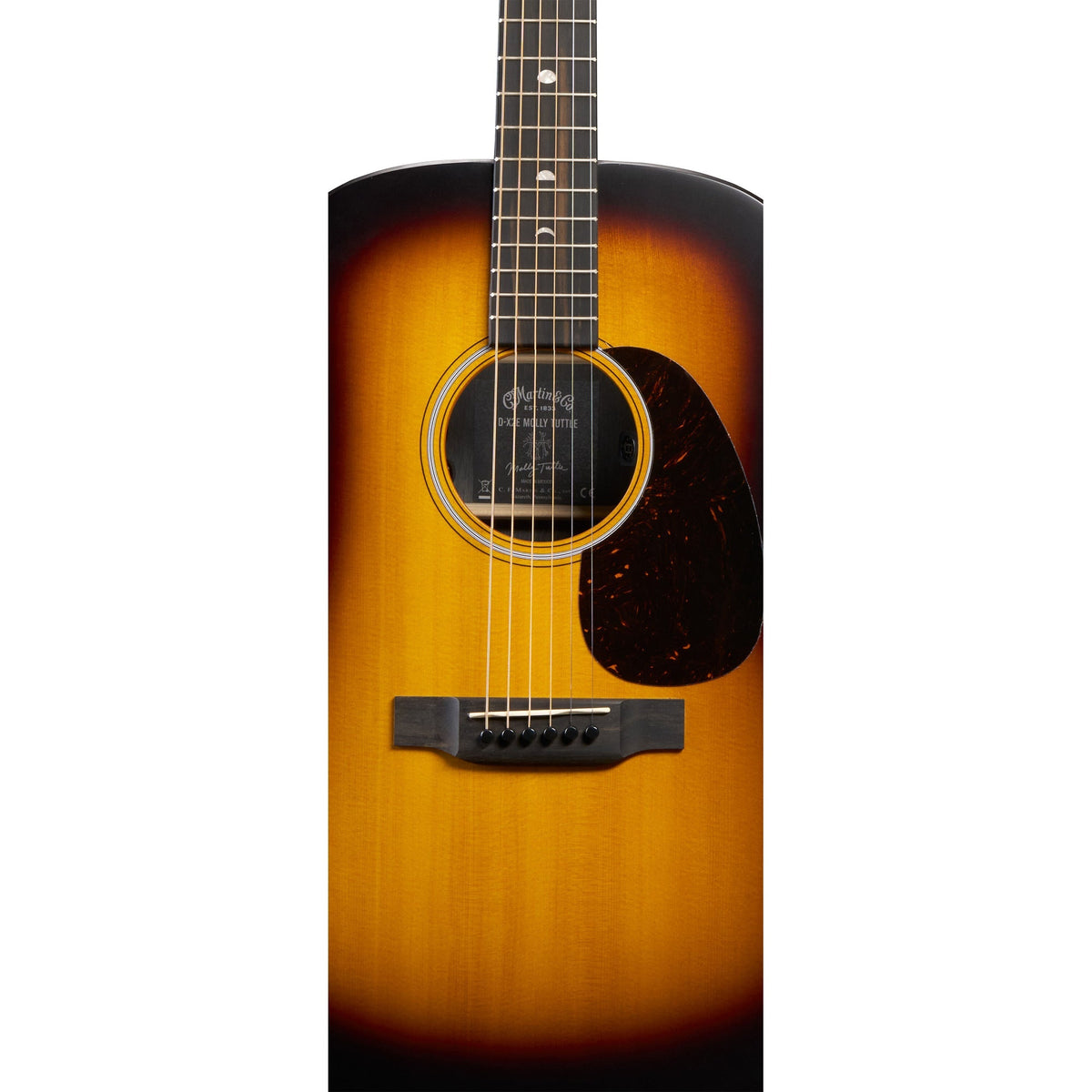Martin D-X2E Molly Tuttle X Series Acoustic Electric Guitar - Vintage Sunburst - View 5 | MusicMarket