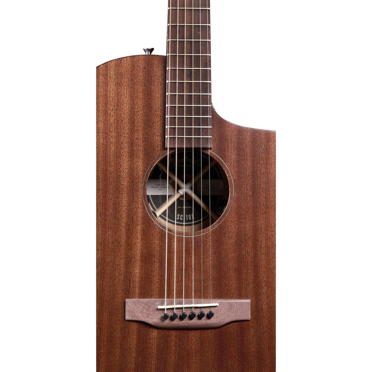 Martin SC-10E Modern Sapele Acoustic Electric Guitar - Dark Mahogany - View 5 | MusicMarket