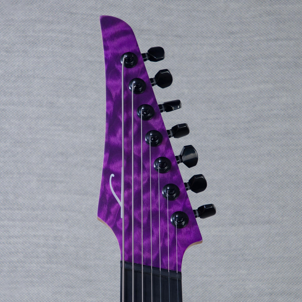 Legator N7FSS Ninja Super Shred Multiscale 7-String Electric Guitar - Satin Purple QM - #IM25090086 - View 3 |