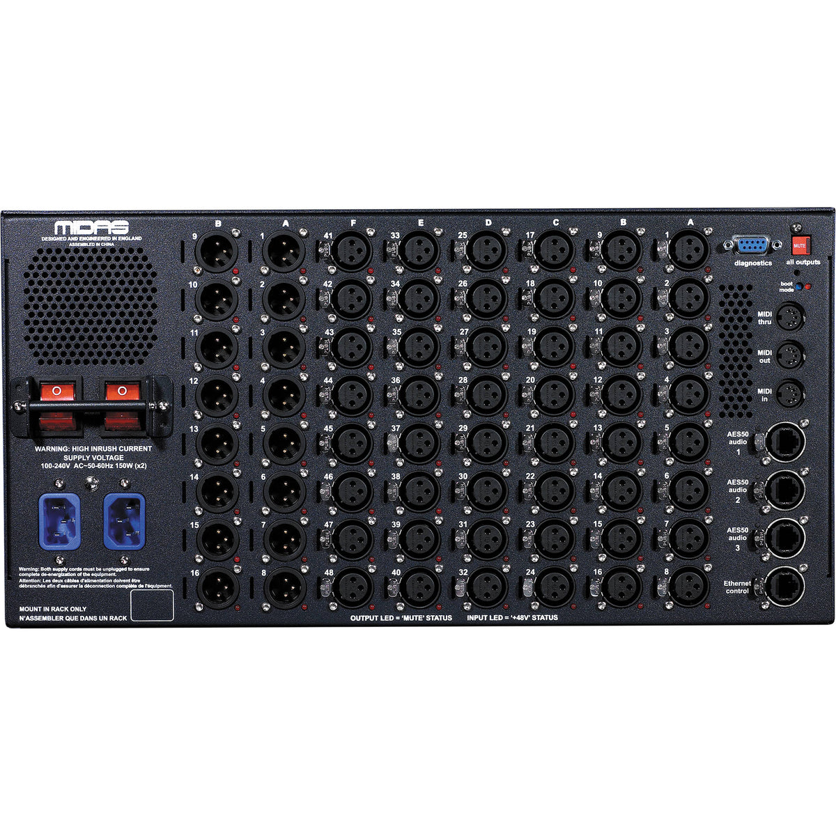 Midas DL251 - 48 x 16 Fixed Format I/O Unit - View 2 | MusicMarket
