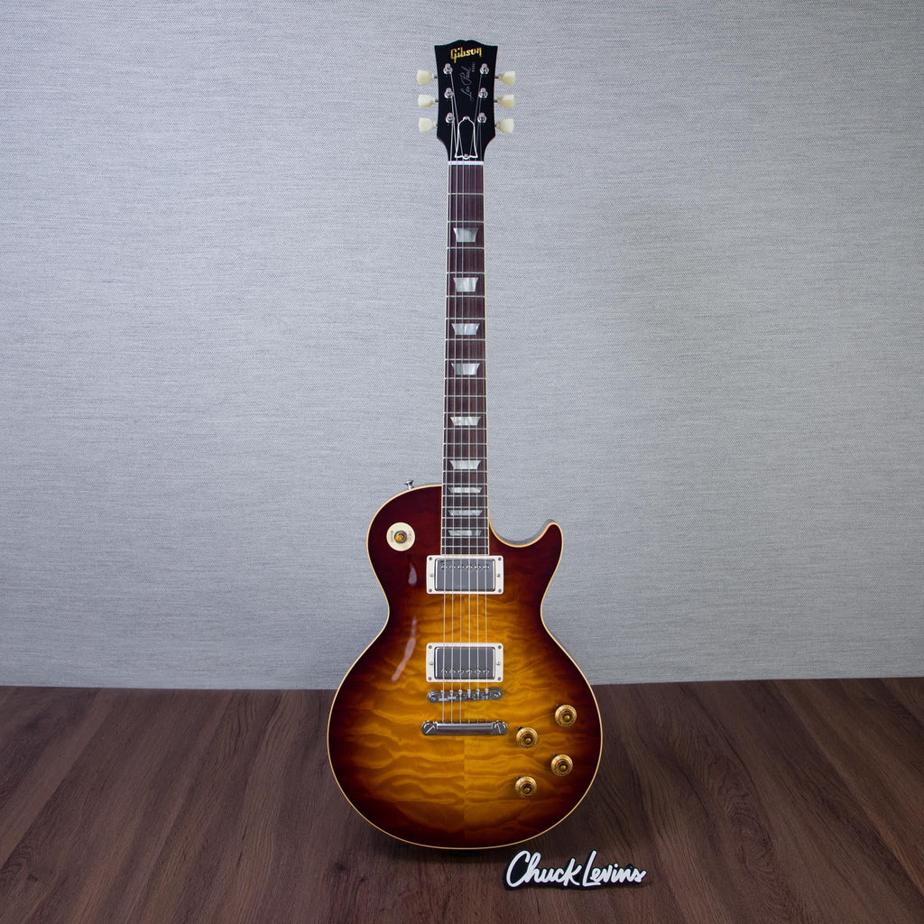 Gibson Custom Shop 1959 Les Paul Standard Reissue 5A Quilt Maple Top Electric Guitar - Faded Tobacco Sunburst -