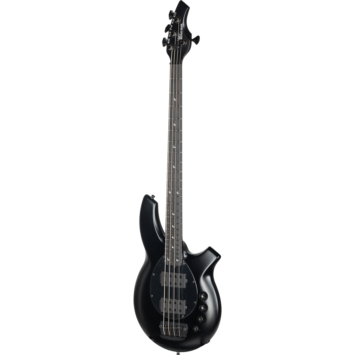 Ernie Ball Music Man Bongo HH 4-String Electric Bass Guitar - Stealth Black - View 4 | MusicMarket