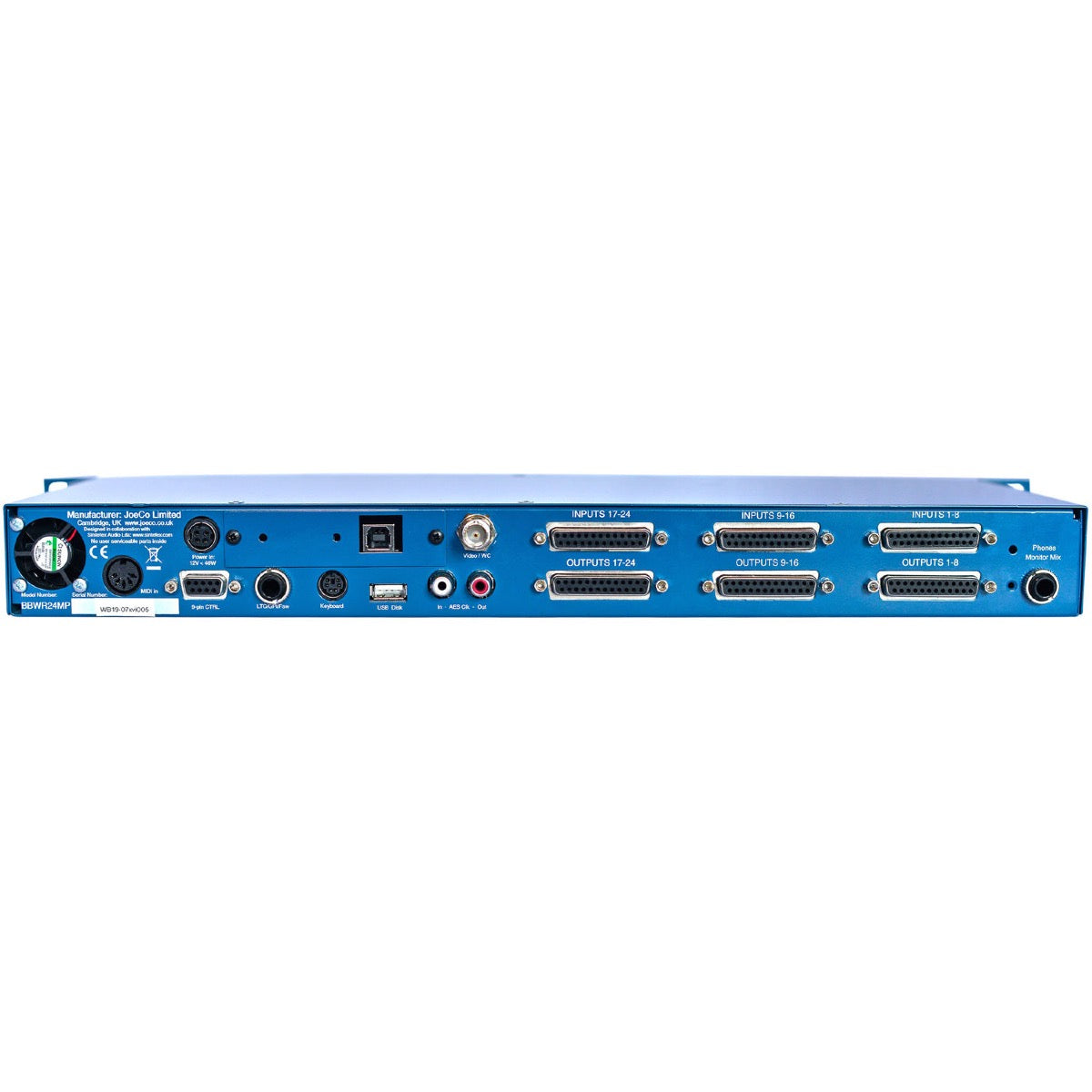 JoeCo Bluebox Workstation Interface Recorder with 40 Inputs and 24 Outputs - View 3 | MusicMarket