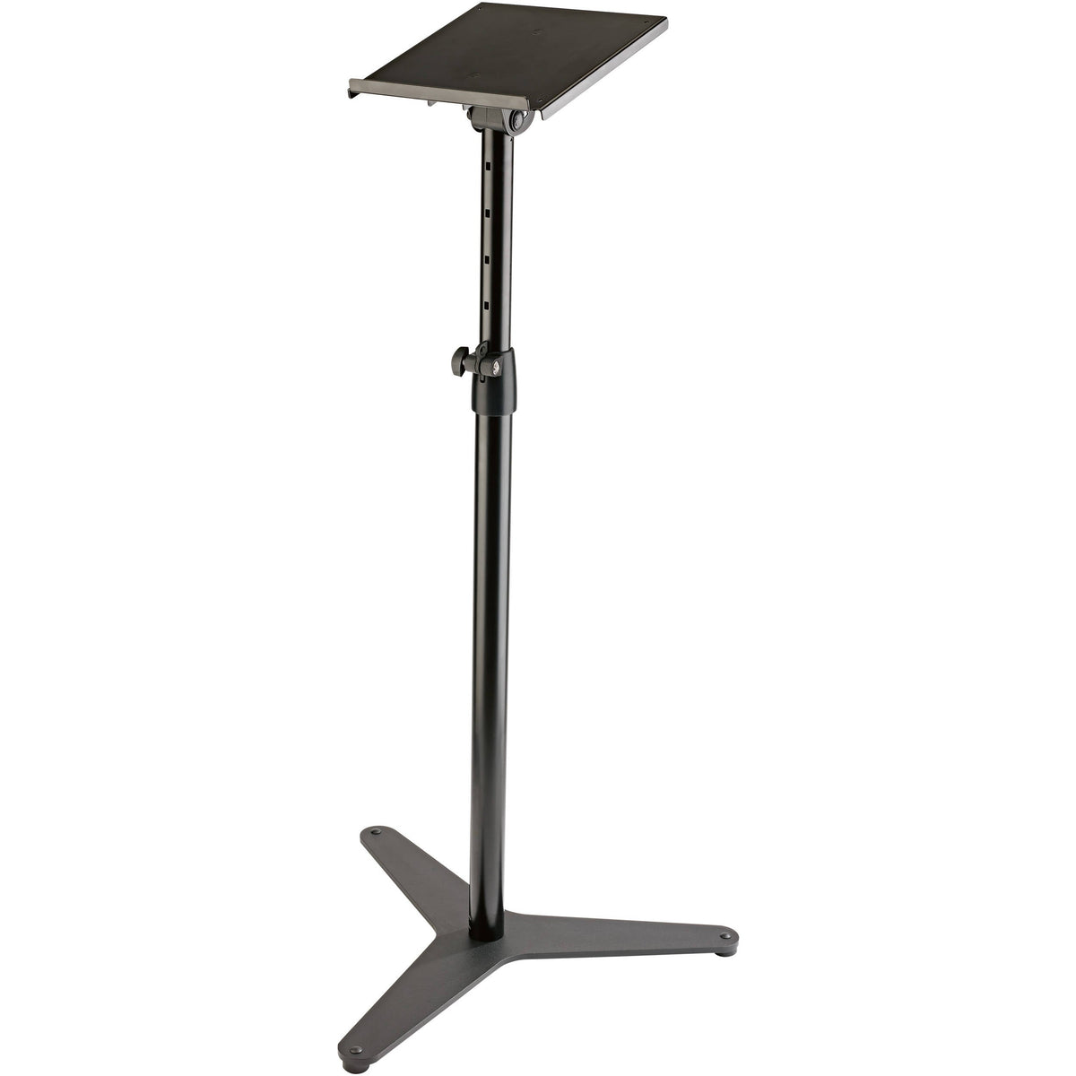 K&M 26754 Topline Monitor Stand with Tiltable Shelf - Black - MusicMarket