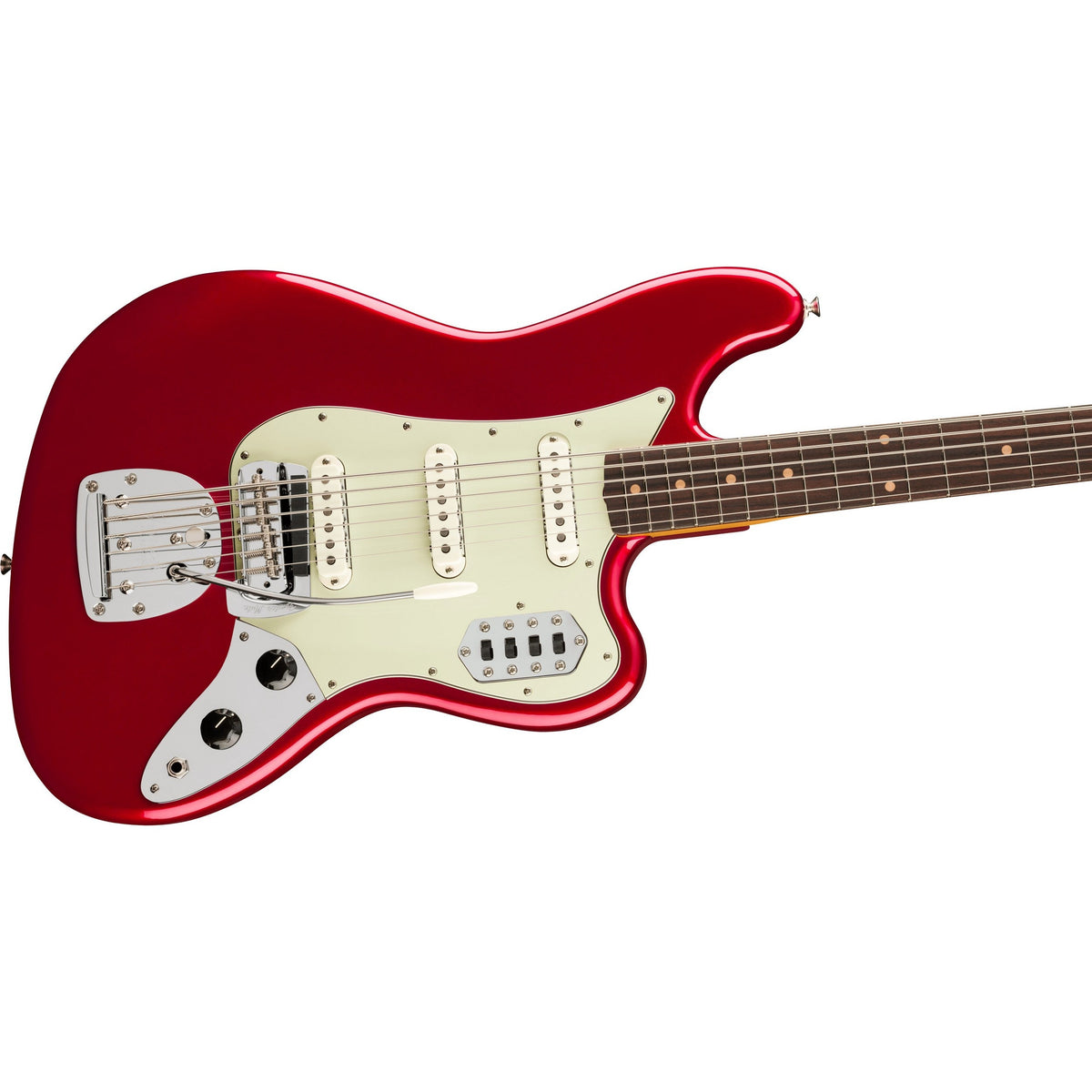 Fender Vintera III Early '60s Bass VI Electric Bass Guitar, Rosewood Fingerboard - Candy Apple Red - View 4 |