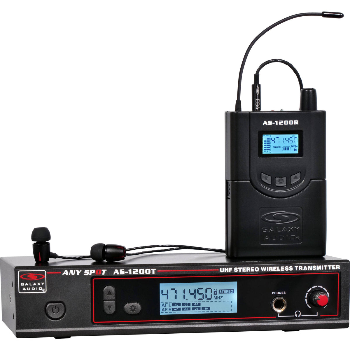 Galaxy Audio AS-1200D Wireless in-Ear Personal Monitor System - D Band - MusicMarket