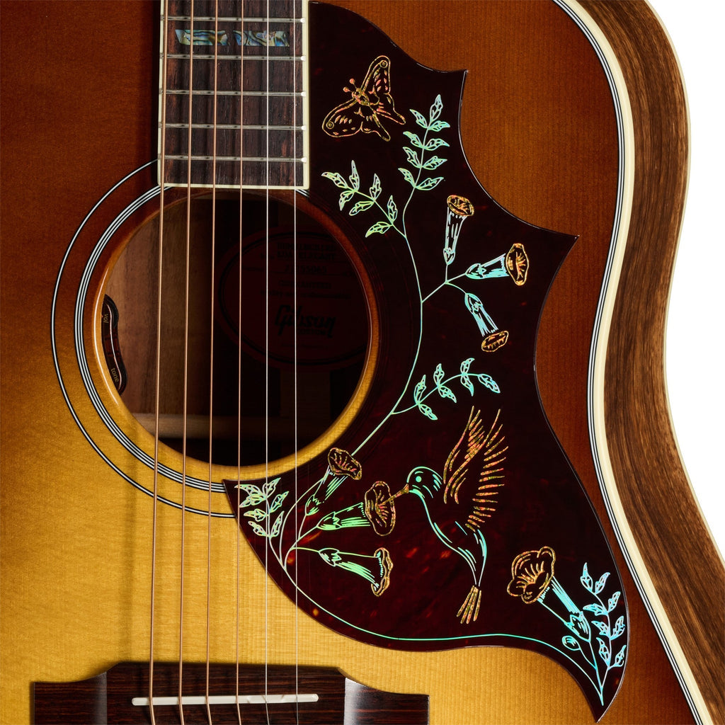 Gibson Custom Shop Hummingbird Elegant Koa Acoustic Electric Guitar - Honey Burst - View 14 | MusicMarket