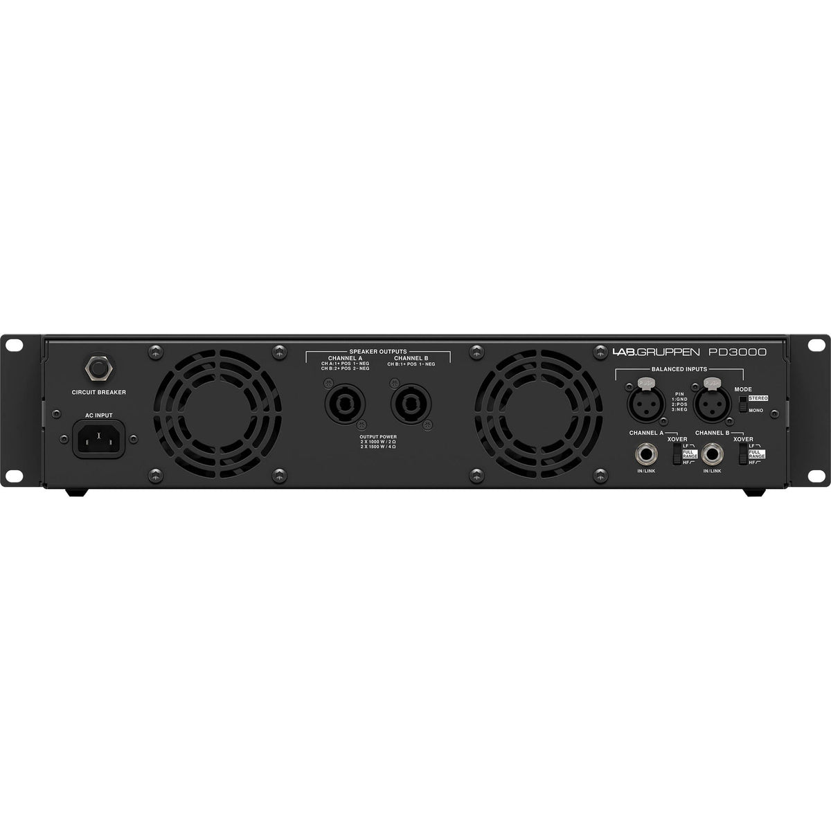 Lab Gruppen PD3000 Two-Channel 3000W Power Amplifier with SM-GO Power Management - View 4 | MusicMarket