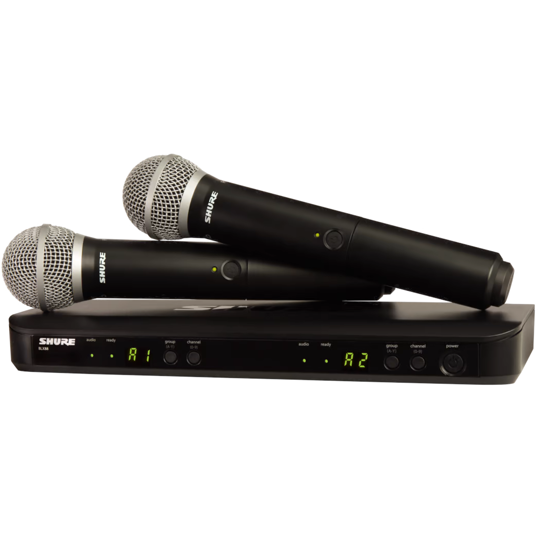 Shure BLX288/PG58 Wireless Dual Vocal System with PG58 - H9 Band - MusicMarket