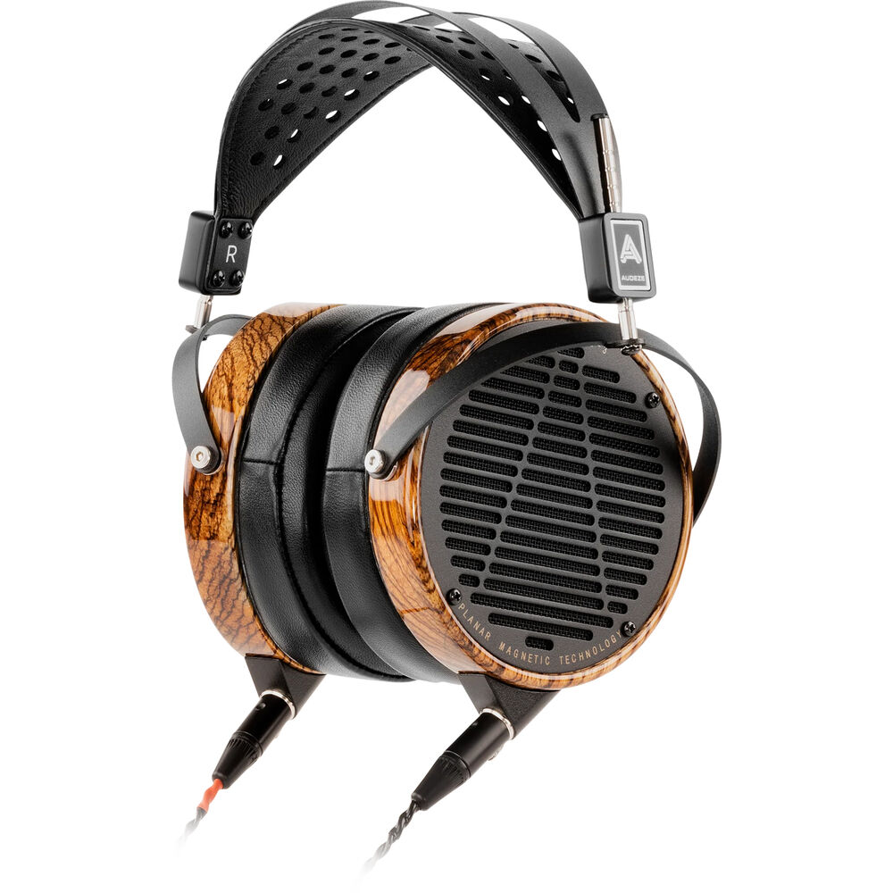 Audeze LCD-3 Planar Magnetic Headphones - Zebrano Wood, Leather-Free Earpads - MusicMarket