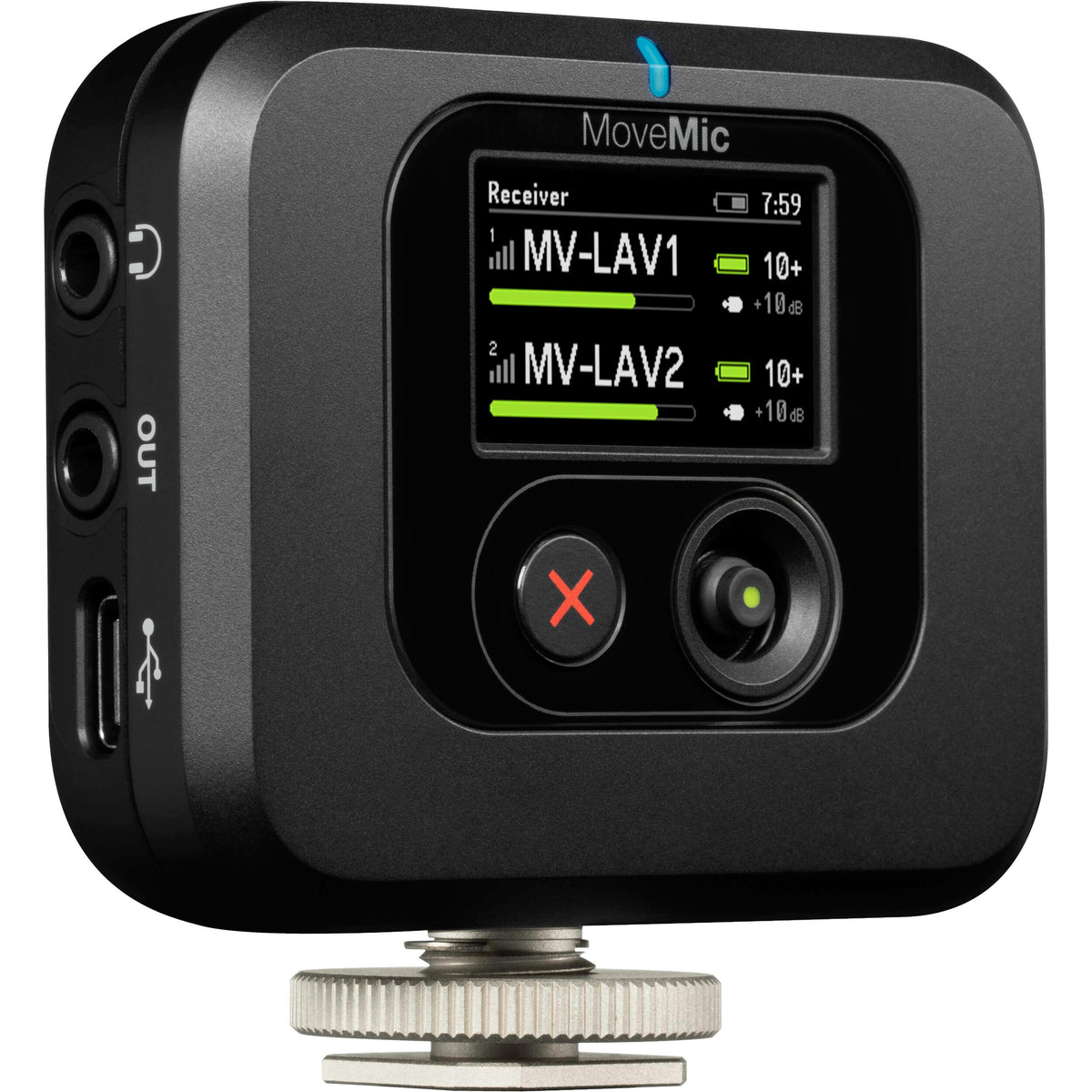 Shure MoveMic Wireless Microphone Receiver for Cameras & Mobile Devices - View 2 | MusicMarket