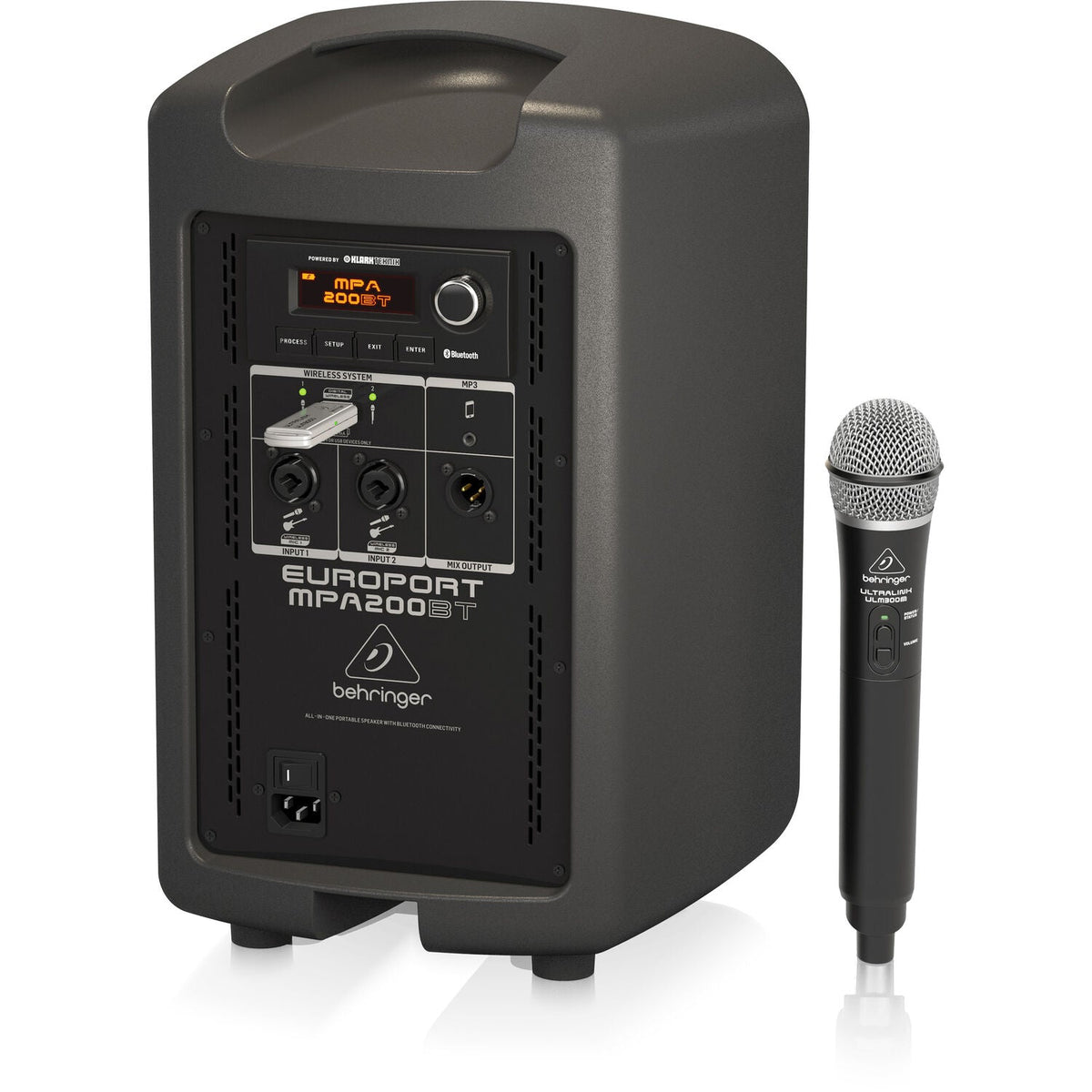 Behringer MPA200BT Battery-Powered 8" PA Speaker with Handheld Wireless System & Bluetooth - View 5 | MusicMarket