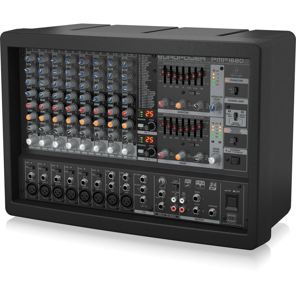 Behringer Europower PMP1680S 10-channel 1600W Powered Mixer - View 2 | MusicMarket