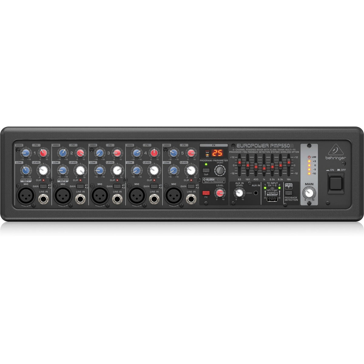 Behringer Europower PMP1680S 10-channel 1600W Powered Mixer - View 4 | MusicMarket