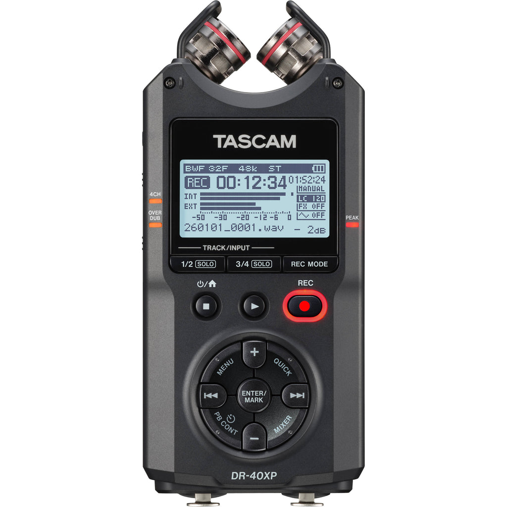 Tascam DR-40XP 32-Bit Float Portable Field Recorder with USB-C Interface - MusicMarket