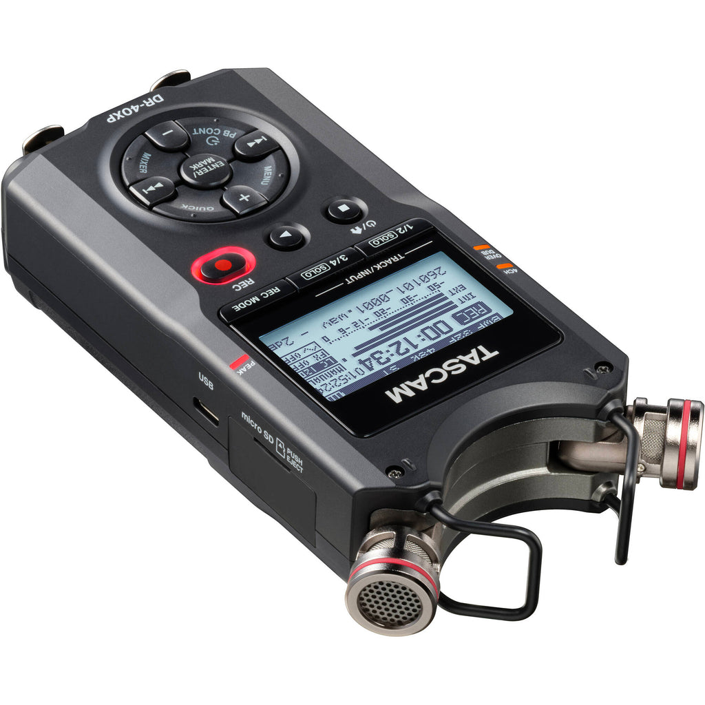 Tascam DR-40XP 32-Bit Float Portable Field Recorder with USB-C Interface - View 4 | MusicMarket