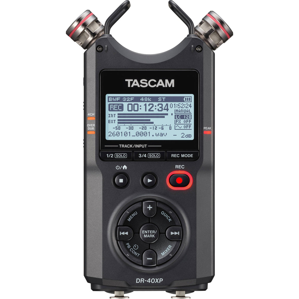 Tascam DR-40XP 32-Bit Float Portable Field Recorder with USB-C Interface - View 6 | MusicMarket