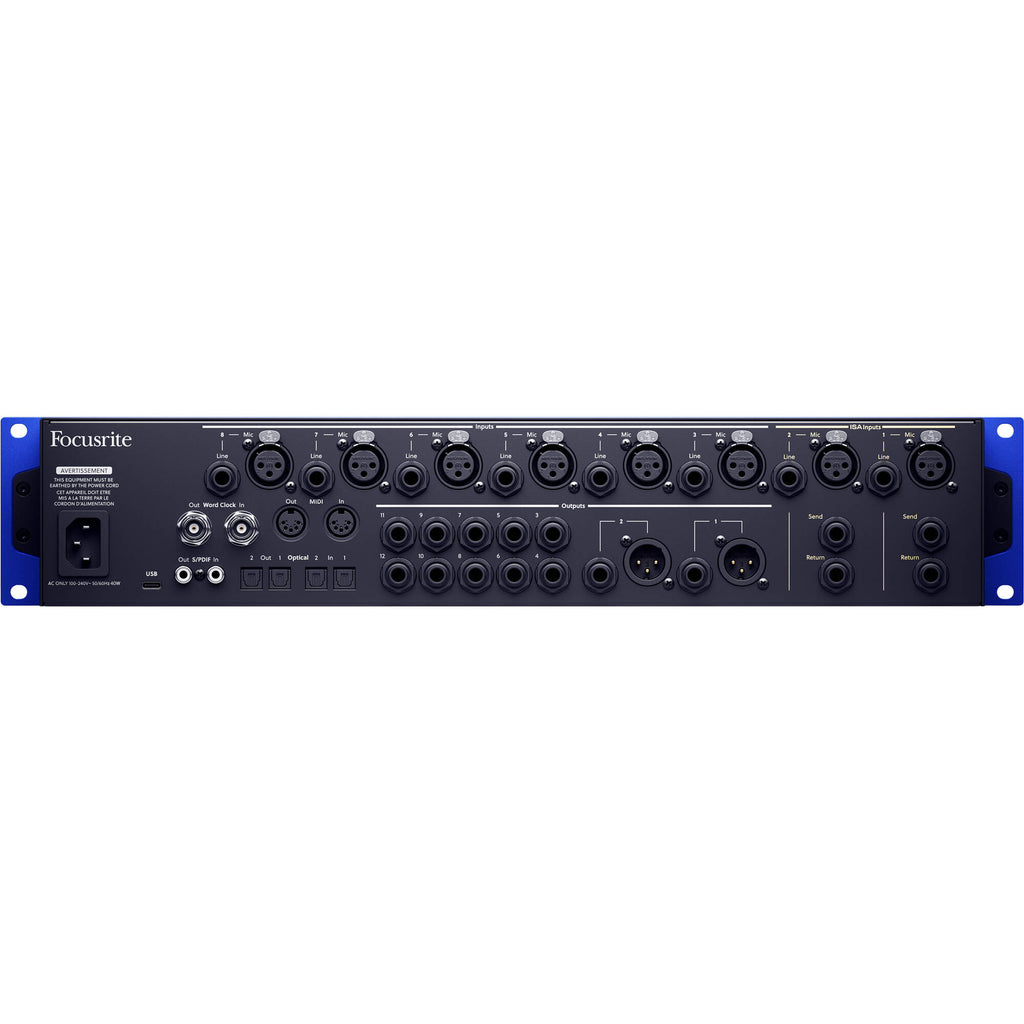 Focusrite ISA C8X 26in 28out USB-C Audio Interface - View 9 | MusicMarket