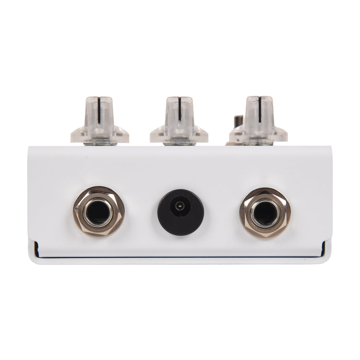 1981 Inventions DRV Overdrive Pedal White Hyperfade - Angle 3 | MUSICTONER