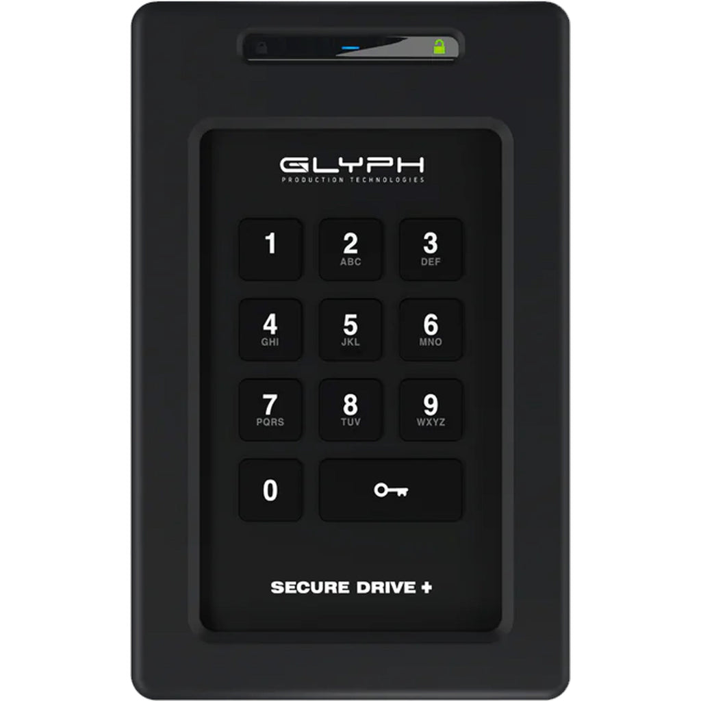 Glyph SecureDrive Plus Keypad, Bus-powered, USB-Micro B / USB-C 4 TB SSD - MusicMarket