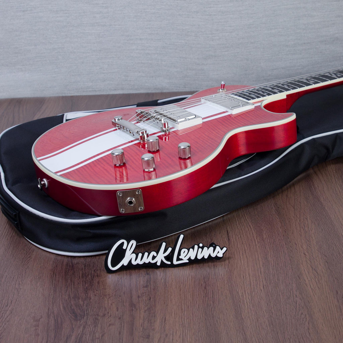 Epiphone Limited Edition Dealer Exclusive Futura Les Paul Custom Figured Electric Guitar - Rally Red Gloss -