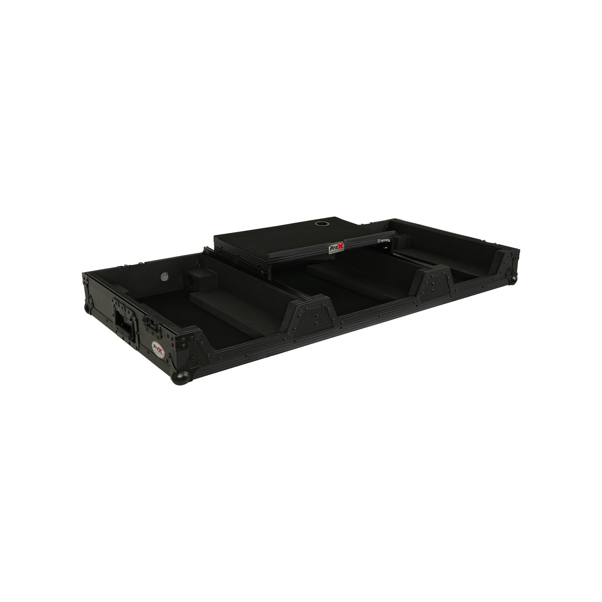 Pro X XS-CDM3KV10A9 WLTBL with Laptop Shelf and Low Profile Wheels - Black - View 3 | MusicMarket